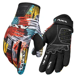 Guantes de Ciclismo de ajuste transpirable Guantes duraderos de dedo completo MTB Guantes de deportes al aire libre ventilados