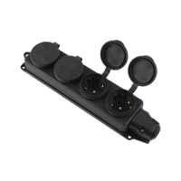 Industrielle TPE wasserdichte 4-Wege-Schuko-Steckdose 16A Nennstrom 4 Steckdosen Elektrischer Stecker ohne Kabel