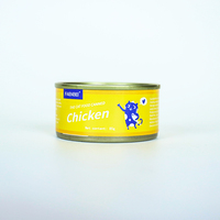Snacks pour chat en conserve, 170g, saveur de poulet, thon, saumon, cod, OEM, bon prix, fournisseur d'aliments pour animaux de compagnie