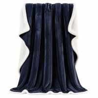 Plaid de luxe réversible en flanelle et sherpa, double couche, épais, super doux, en polaire, idéal pour l'hiver, pour lit et canapé