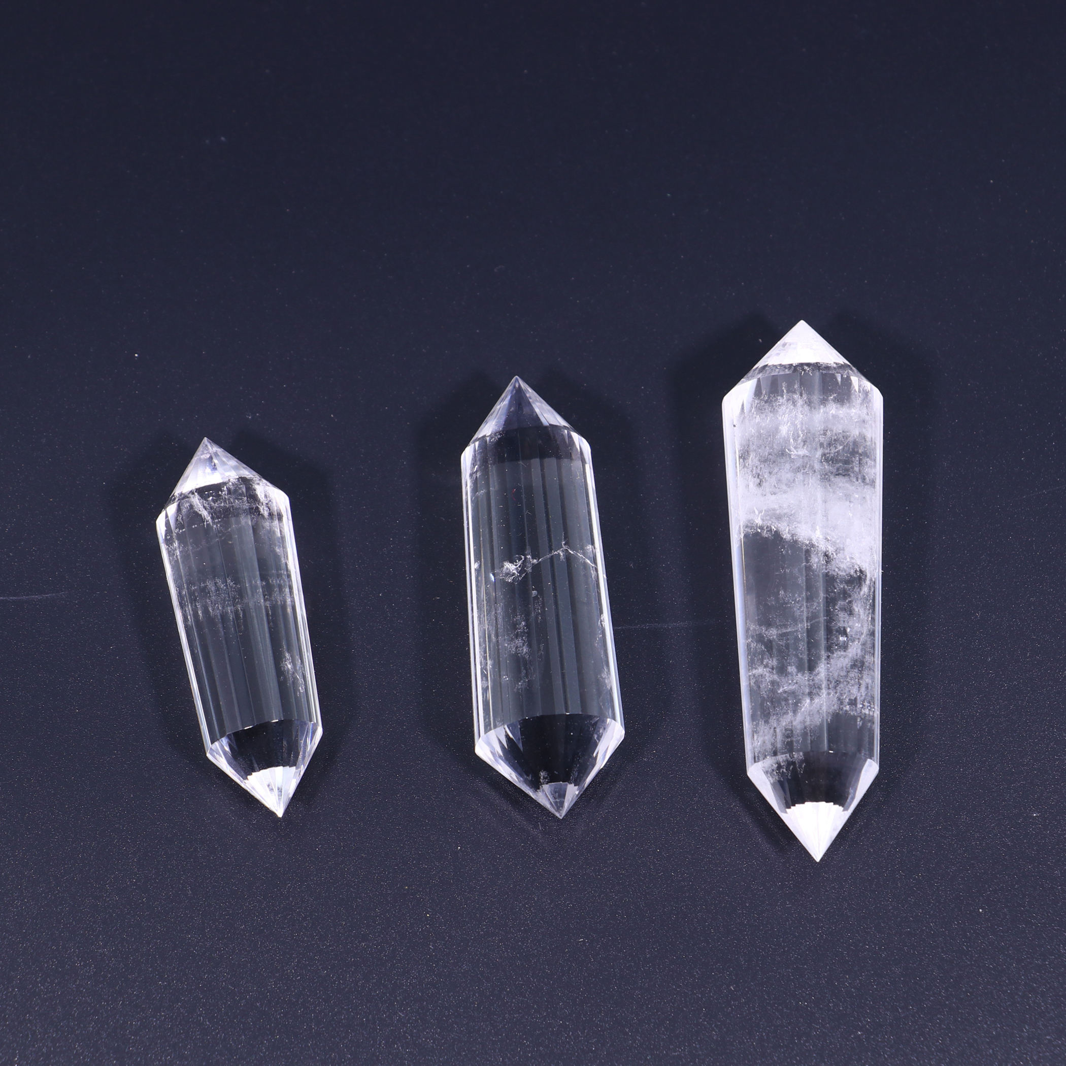 Tour à double pointe en quartz clair