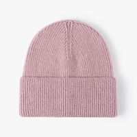 Bonnet en cachemire tricoté sur mesure de luxe, chaud, pour l'hiver, bonnet en laine pour femmes avec logo