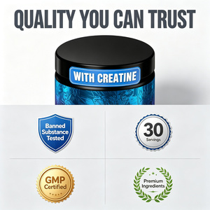 Polvo Pre-Entrenamiento Blue Razz OEM Personalizado, Fórmula Limpia con <span class=keywords><strong>Creatina</strong></span>, Beta <span class=keywords><strong>Alanina</strong></span> y Suministro Nutricional Diario para el Gimnasio, 30 Porciones - Product Image 5