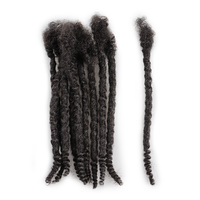 Venta caliente Afro Kinky Natural Human Rasta Hair 10 pulgadas 0,4-1,0 cm Natural Black Human Dread Textured Locs