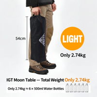 Table pliante IGT en fibre de carbone ultralégère, table de camping modulaire réglable en hauteur pour pique-nique en plein air, barbecue, voyage avec sac de rangement