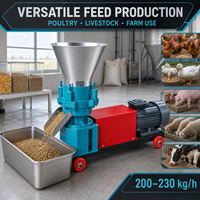 Machine à granulés d'aliments pour volailles et lapins, compacte, conviviale, à moteur électrique, petite échelle, corps métallique, pour l'élevage domestique - Offre Spéciale