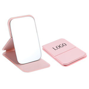 Cá Nhân Túi Gương Biểu Tượng Tùy Chỉnh Nổi PU Da Gấp Du Lịch Xách Tay Trang Điểm Gương Cho Phụ Nữ Vẻ Đẹp Gương Công Cụ - Product Image 1