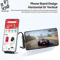 Câble de charge pour ordinateur portable en nylon USB3.1 Type-C 240W avec support de téléphone, chargeur rapide portable PD3.0 5A pour iOS/Android