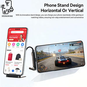 Cable de Carga para Portátil de Nailon Tipo-C USB3.1 de 240W con Soporte para Teléfono, Cargador Rápido PD3.0 de 5A para IOS/Android - Product Image 2