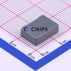 ตัวเก็บประจุฟิล์มโพลีโพรพิลีน (CBB) รุ่น C823A222J40C350 แบบมีรูทะลุ (THT), ระยะขา P=10 มม. ความจุ 2.2nF ความคลาดเคลื่อน 5% แรงดัน 1kV - Product Image 1