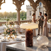 Lampes de table tactiles blanc chaud pour mariage, lampes d'ambiance rechargeables de luxe, décoration de chambre à coucher et de salon, lampe de table en marbre