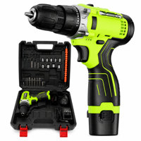 Kit de perceuse sans fil 2-en-1 en gros avec 2 batteries, chargeur, ensemble d'outils électriques domestiques, tournevis, embouts à douilles OEM