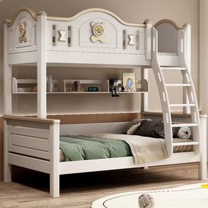Nuovo Letto a Castello Moderno Minimalista di Lusso per Bambini 2025 in Legno Massello con Scala, Opzioni Personalizzabili di Contenitore e Libreria - Product Image 2