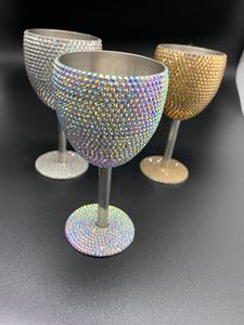 Bouteilles d'eau Bling joyeux noël, tasse mignonne, tasse à vin rouge, verre en acier inoxydable, cristal, cadeau <span class=keywords><strong>de</strong></span> noël en plein air, fête à la maison - Product Image 3
