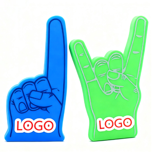 Doigts en mousse rouge personnalisés avec logo professionnel, fabricants de doigts en mousse pour encourager, impression de doigts en mousse pour encourager, pour la promotion - Product Image 1