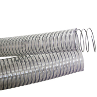 Tuyau flexible en PVC transparent avec armature en fil d'acier pour l'industrie alimentaire, tubes en plastique pour machines