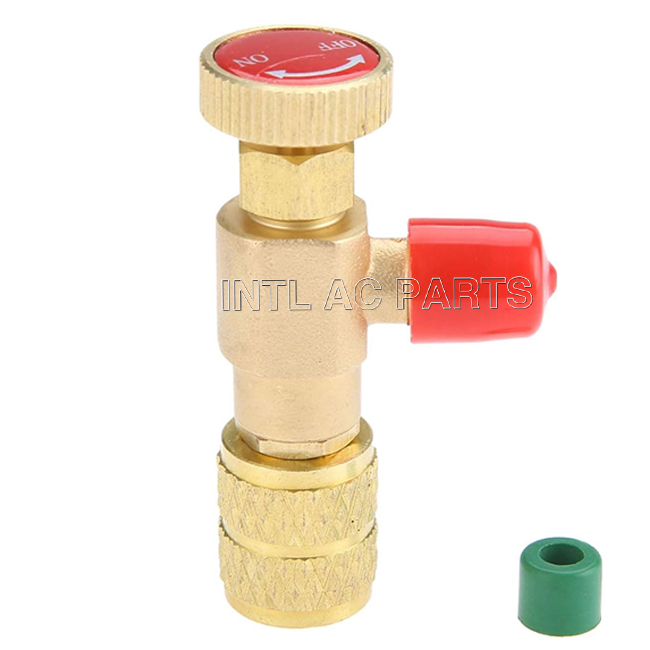 R410A Refrigerant Safety Valve, 5/16" Male to 5/16" Female Safety Adapter Flow Control Ball Valve for R410A