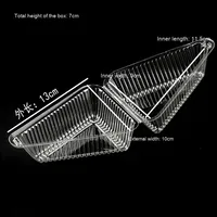 Boîte à pâtisserie triangulaire recyclable en plastique pour mousse, emballage blister pour sandwichs, sushis et gâteaux à étages, usage alimentaire