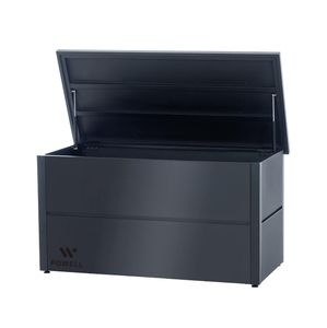 Boîte de rangement de <span class=keywords><strong>jardin</strong></span> en acier inoxydable enduit de poudre <span class=keywords><strong>anthracite</strong></span>, étanche, fabriquée par le fabricant, 135x65x69cm, épaisseur 0,8mm - Product Image 1