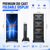 Tótem Publicitario LED P2.5 IP65 4K para Exteriores, Plegable, Ahorro de Energía, Bajo Consumo, Visible bajo la Luz Solar, Garantía de 3 Años