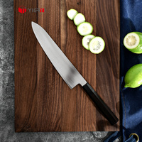Cuchillo de Cocina Gyuto Japonés Superafilado Hecho a Mano en Acero en Polvo HAP40 Cuchillo de Chef con Vaina Saya de Madera