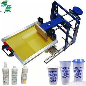 Manual Curved Surface Screen Printing Machine for Small Insulated Cups Bottles Tubes