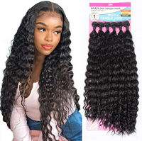 Extensions de cheveux synthétiques brésiliens lisses, noirs naturels, résistantes à la chaleur, teintes, en gros, grand emballage, haute température