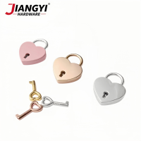Cadenas en alliage de zinc à clé, vente en gros, pour boîtes à bijoux, boîtes de rangement, carnets, la Saint-Valentin et sites touristiques