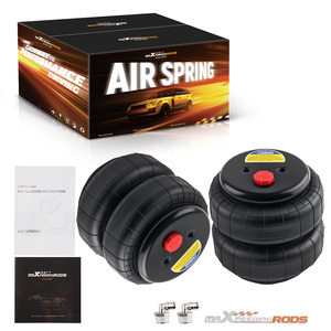 <span class=keywords><strong>MaXpeedingrods</strong></span> Factory – Lot de 2 sacs de suspension pneumatique standard 2500 lb 1/2" NPT à port unique, robustes et universels - Product Image 1
