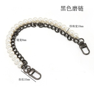 Borsa di perle con cinturino in metallo a manico corto borsa di ricambio con cinturino a catena di perle borsa a catena accessori per borsa da borsa - Product Image 4