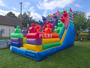 Castillo Inflable con Tobogán y Soplador, Bloques de Construcción Temáticos Coloridos para Parques, Ideal para Negocios y Hogar - Product Image 4