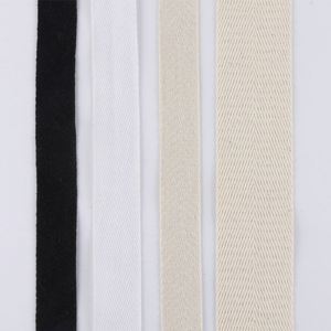 ผ้าใยฝ้ายลายก้างปลาแบบโรงงาน หนา 1.3 มม. กว้าง 1.5 นิ้ว ผ้าใยฝ้ายทอลายทวิลสำหรับเสื้อผ้าและกระเป๋าเป้ - Product Image 4