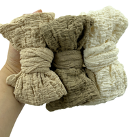 Baby Love – bandeaux surdimensionnés froissés pour bébé fille, couvre-chef large et solide, nœud de tête en vrac, chocolat noué, bandeaux pour nouveau-né