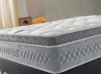 Matelas de lit d'hôtel en mousse à mémoire de forme compressée et ressorts ensachés, roulé en boîte, matelas pas cher