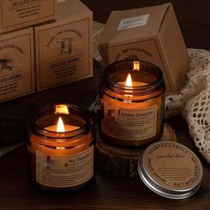 เทียนหอมอโรมาเธอราพีจากถั่วเหลืองสุดหรู ขายส่ง ทำมือ กลิ่นหอมตามสั่ง ชุดของขวัญกลิ่นมะลิ สำหรับคริสต์มาส พร้อมที่ใส่เทียนแก้ว - Product Image 4