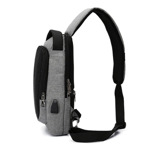 Work Durable travel Anti-theft man shoulder bags usb charging port on the chest bag - Product Image 3