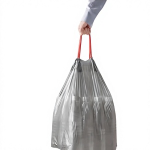Sacs poubelles robustes à cordon de serrage en PEHD, perforés, en rouleau, faciles à déchirer, pour déchets de cuisine, fournisseur en gros - Product Image 2