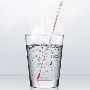 Thermomètre de laboratoire en verre liquide à usage général de Worner Lab; 0 ~ 200 ℃, immersion totale, remplissage de liquide organique - Product Image 2