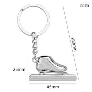 Llaveros promocionales de patines de velocidad para zapatos, llaveros promocionales de Metal de aleación de Zinc, llaveros de Metal hechos a medida - Product Image 1