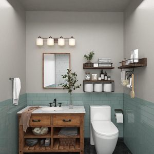 <b>Wall</b> Mounted <b>Floating</b> <b>Shelf</b> Bathroom Kitchen Storage Rack 3 Tier Rectangle Durable <b>Wall</b> Mounted Custom Size - Product Image 3