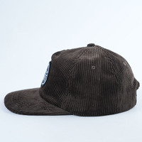 Casquettes unisexes de haute qualité personnalisées à 5 panneaux non structurés avec logo en tissu tissé, en coton, à visière légèrement incurvée