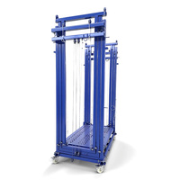 Petite plate-forme de levage pliable électrique d'échafaudage avec la construction en acier de capacité du câble métallique 100kg