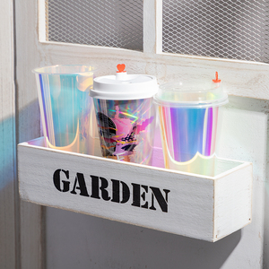 LOKYO Groothandel PP Laser Glansrijke regenboog beker op maat bedrukt ontwerp wegwerp 700ml holografische zilveren plastic bekers - Product Image 6