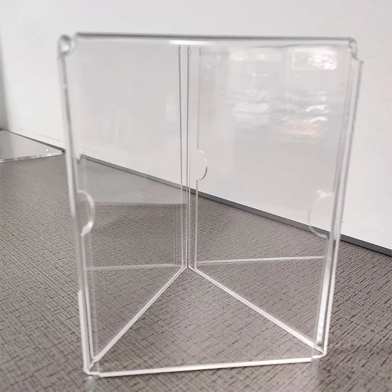 Klarer Acryl Tisch zelt Dreieck halter Acryl Menü halter Acryl Schilder halter Lucite Tri angular Prism Display Stand