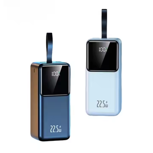 Customizable LOGO PD22.5W Super Fast Charging Power Bank 10000-50000mAh Large Capacity Dual USB Portable Charger With Lanyard