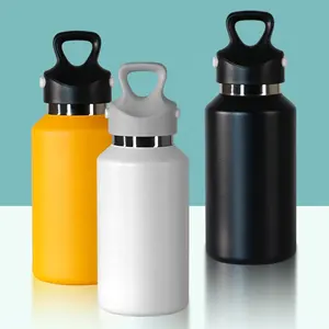 Custom 600ml Stainless Steel Thermal Water Bottle 20oz Wide Mouth Insulated Sports Style Water Jug With Custom Logo