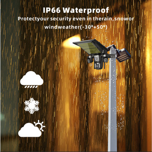 מצלמת אבטחה סולארית VANTONE 8MP עם עדשה כפולה, דגם V380 Pro, 4K, עם כרטיס סים 4G, תאורת רחוב סולארית עם מצלמה - Product Image 4