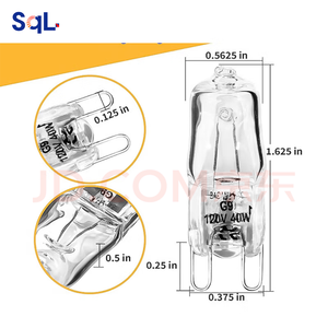 Bombilla Halógena <span class=keywords><strong>G9</strong></span> de <span class=keywords><strong>25W</strong></span> y 40W para Horno, 120V, Resistente al Calor, Hecha de Vidrio de Cuarzo para Aplicaciones de Iluminación - Product Image 4