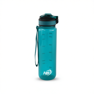 Botella de Agua Deportiva Transparente Verde de 1000 ml Resistente a Caídas - Product Image 2