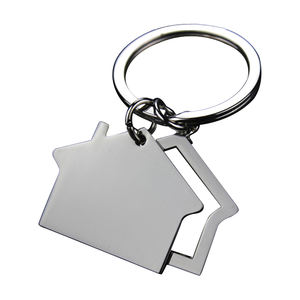 Publicité promotionnelle cadeaux souvenirs maison porte-clés porte-anneau porte-clés en métal maison personnalisé <span class=keywords><strong>immobilier</strong></span> porte-clés - Product Image 5